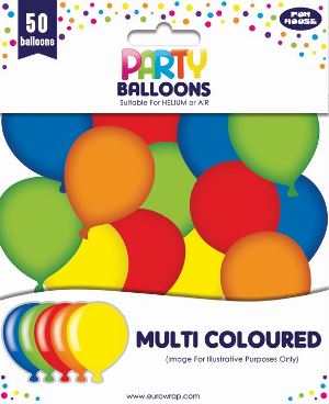 PARTY BALLOONS MIXED 50 PACK (23040-MC)